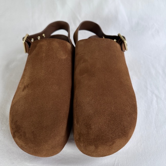 Loeffler Randall Rhodes Flat Clog Size 40 Cacao Suede - Picture 3 of 6